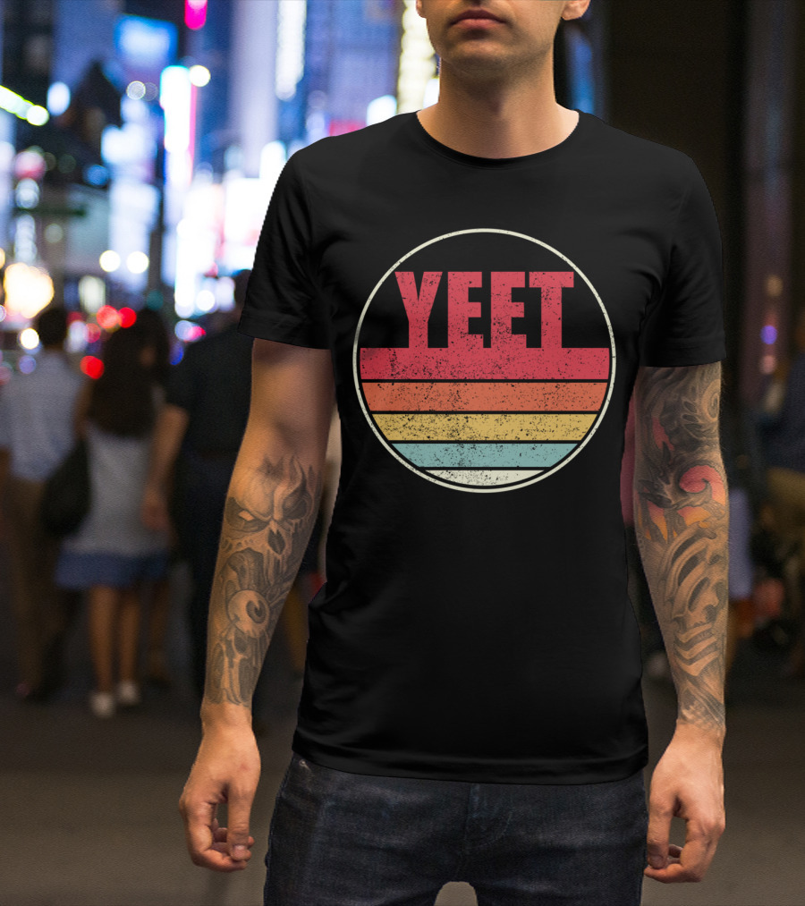 YEET Retro Vintage Stripes Dab Merchandise T-Shirt