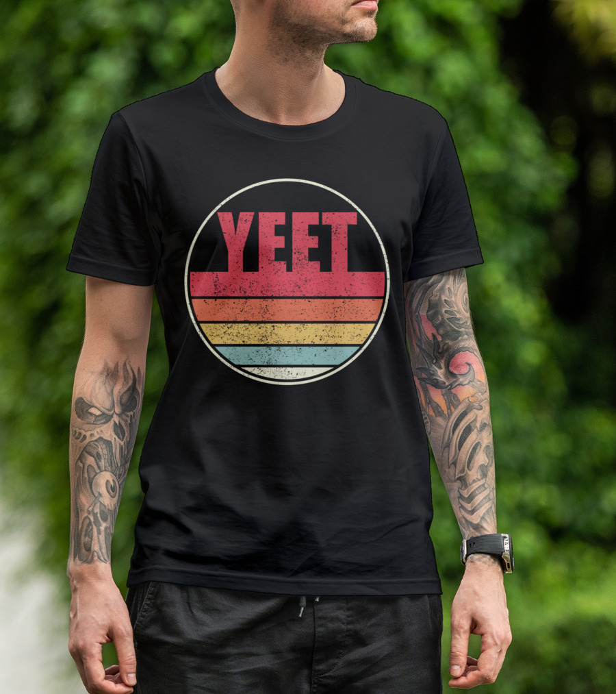 YEET Retro Vintage Stripes Dab Merchandise T-Shirt