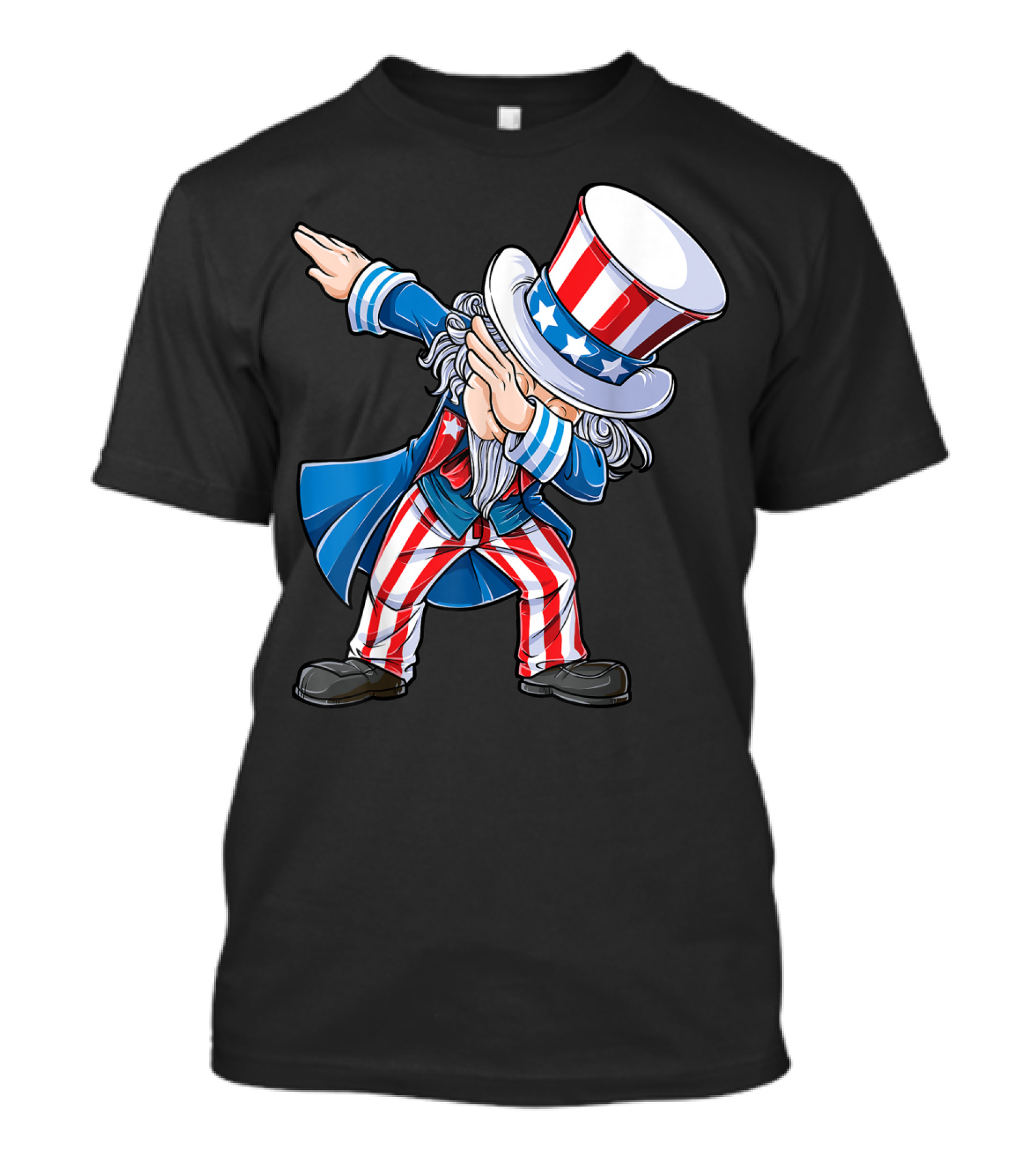 4Th Of July Dabbing Uncle Sam American Flag Dance T-Shirt