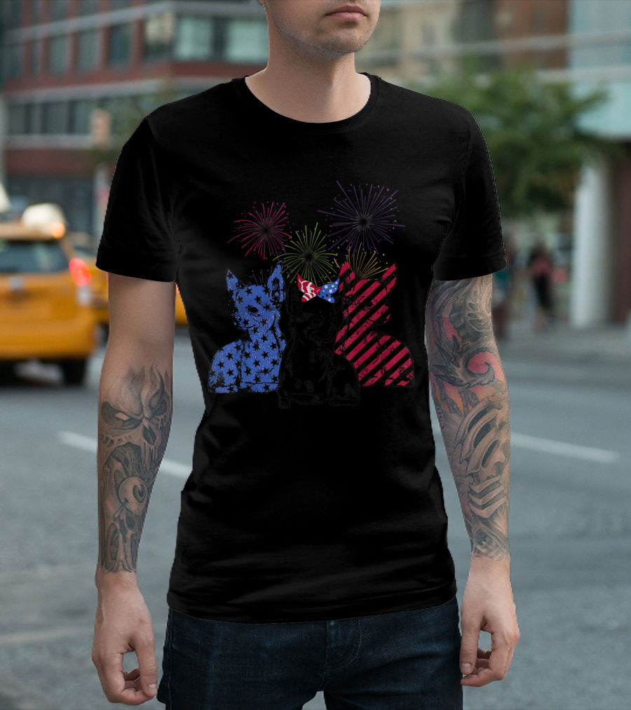 American Chihuahua US Flag Fireworks T-Shirt