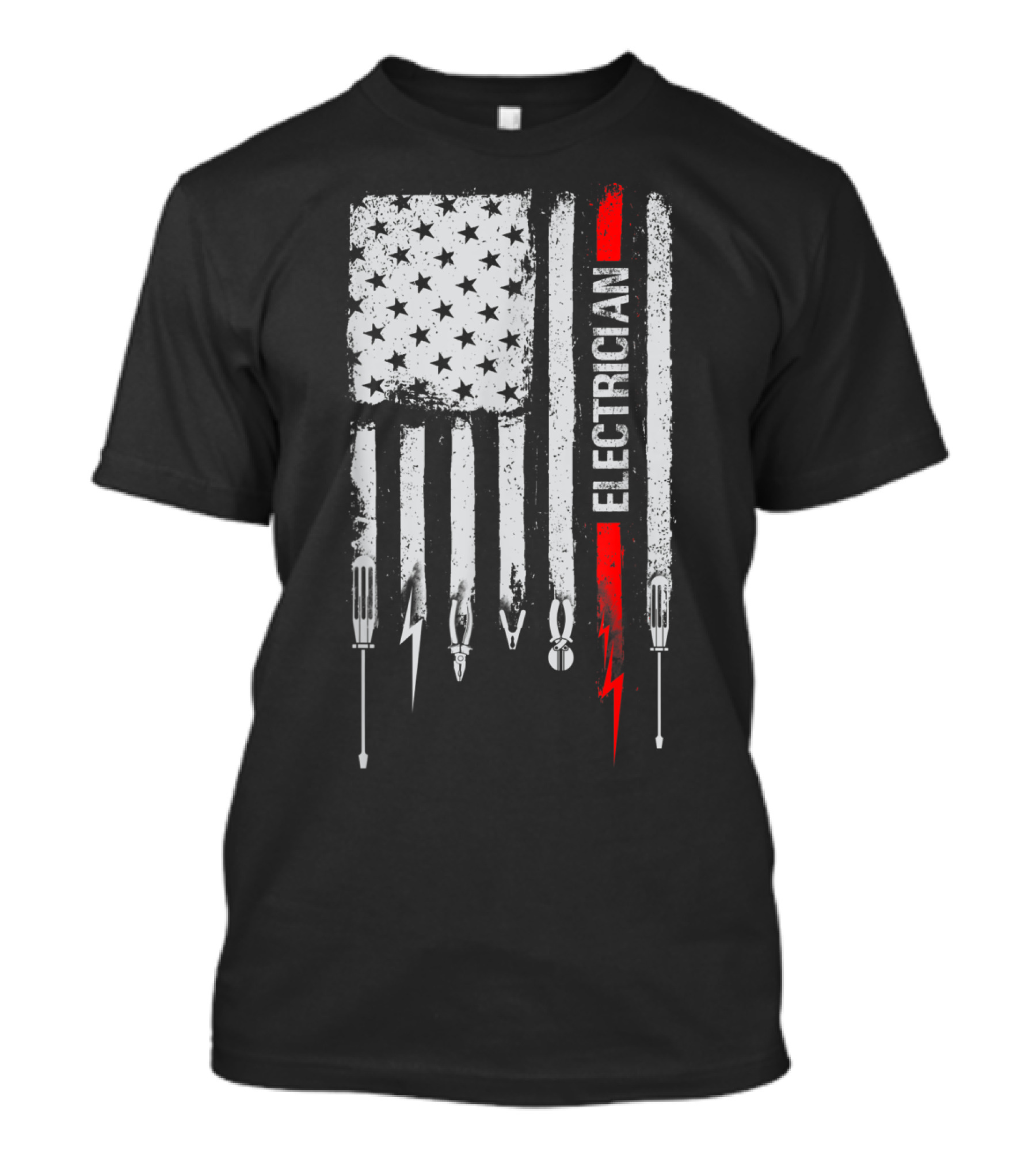 American Flag Tools Electrician T-Shirt