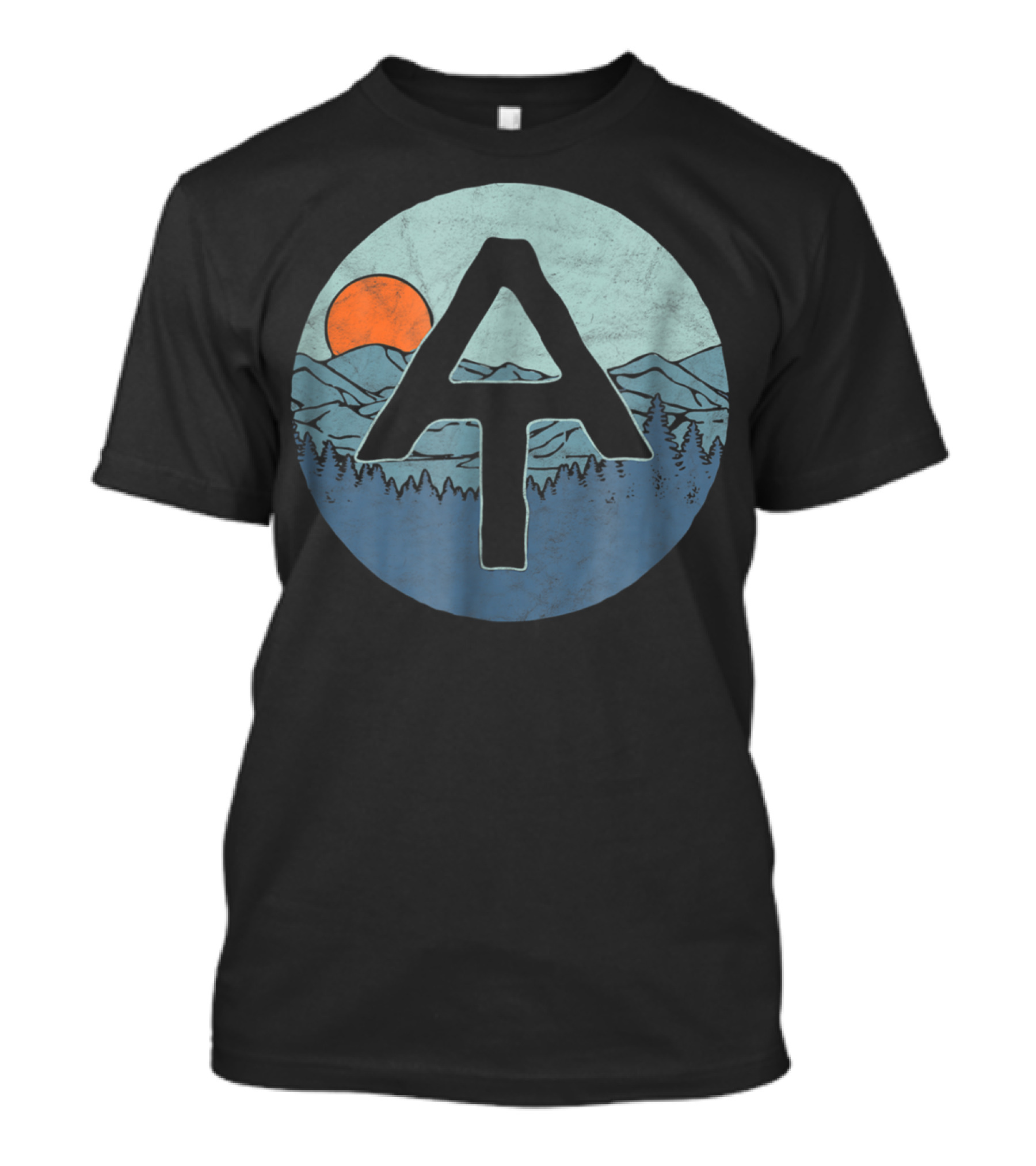 Appalachian Trail AT Logo Mountain Sunset Scene T-Shirt