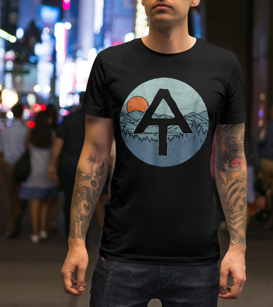 Appalachian Trail AT Logo Mountain Sunset Scene T-Shirt