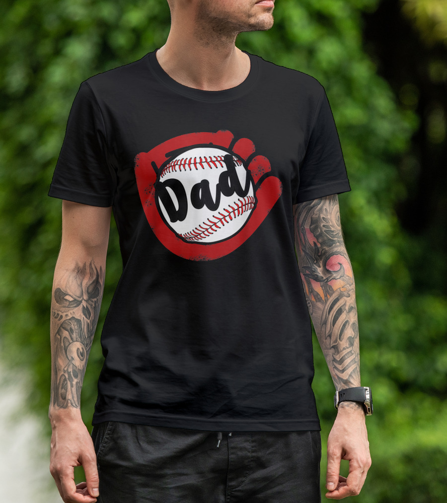 Baseball Dad Glove Softball T-Shirt