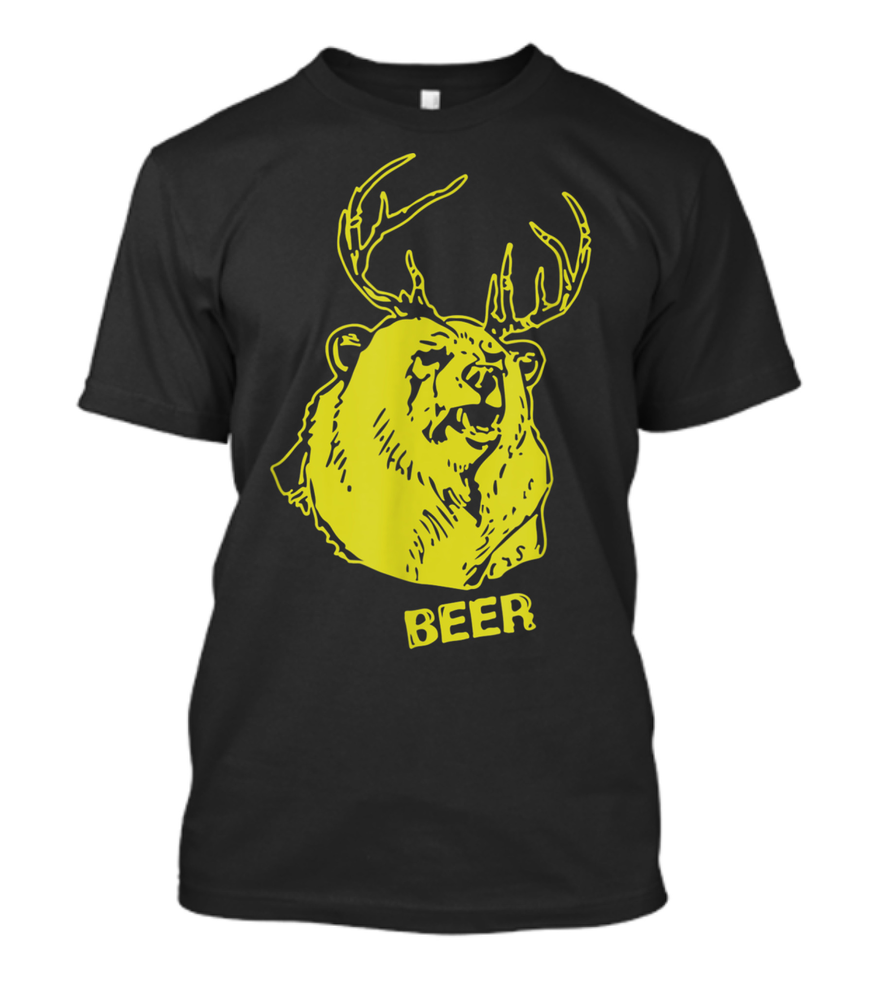 Bear With Deer Antlers Equals Beer T-Shirt