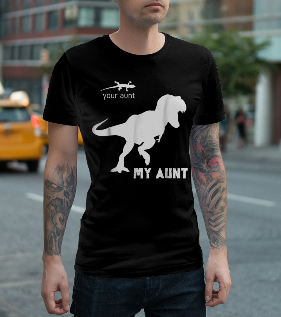 My Aunt Dino Squad Auntie Womens Bae T-Shirt