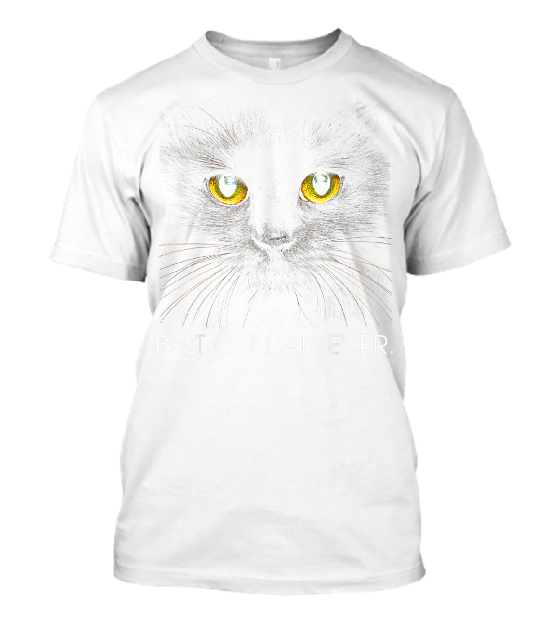 Best Cat Dad Ever Vintage Cat Father Black Cat T-Shirt