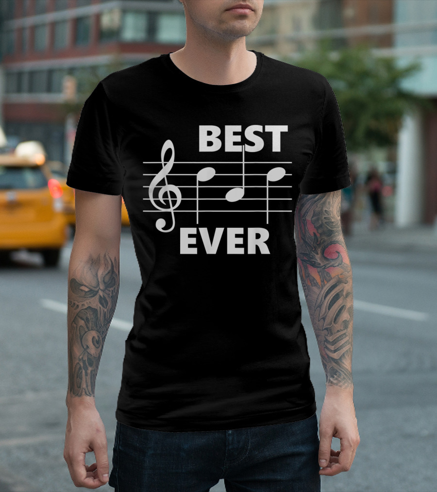 Best Dad Ever Musical Note T-Shirt