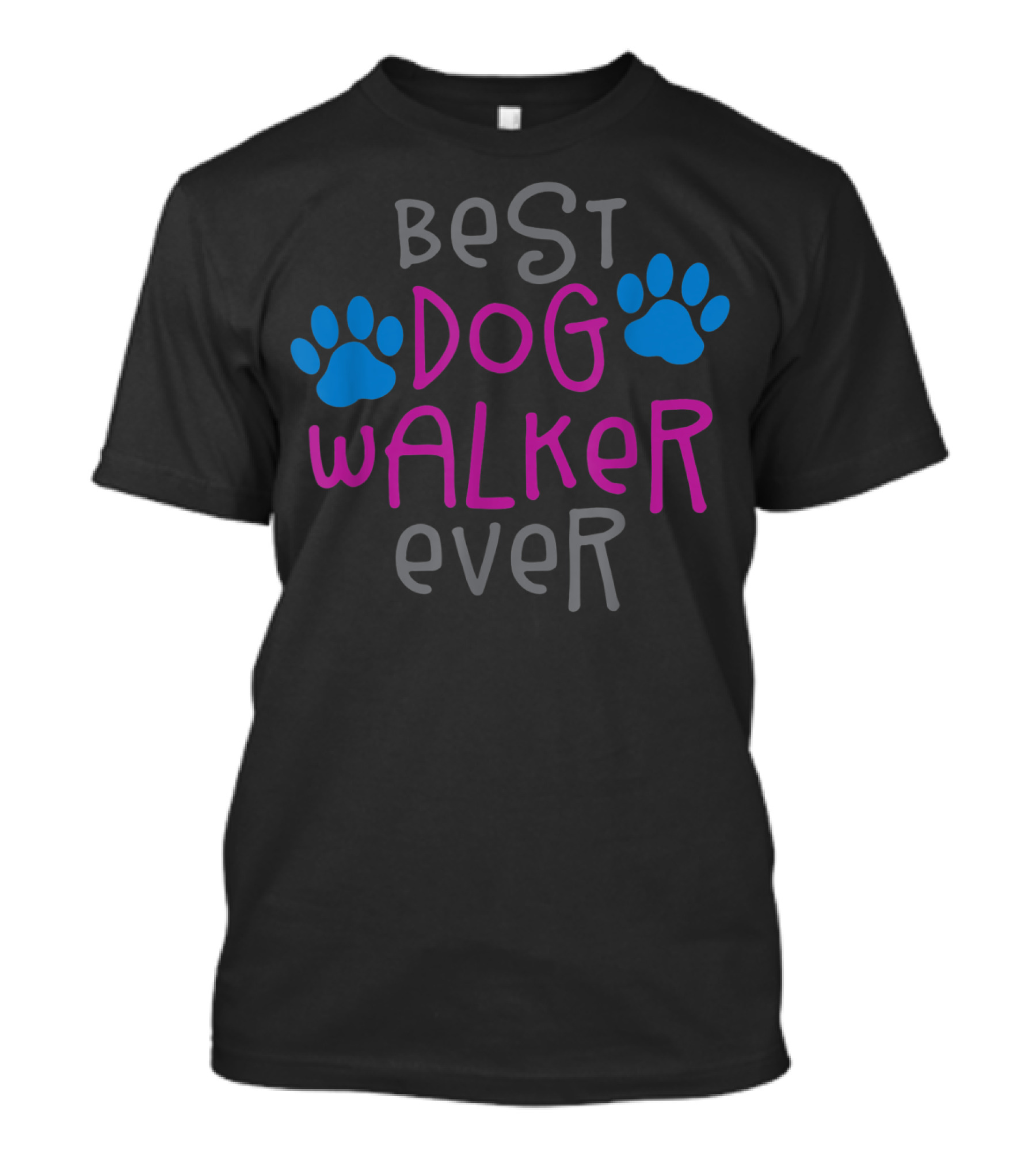 Best Dog Walker Ever Puppy Paw Print Greatest Pet Sitter T-Shirt