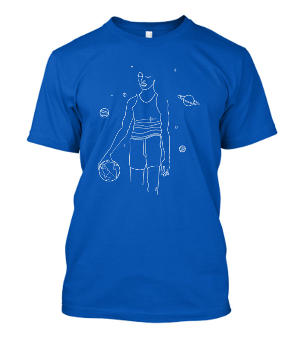 All Star Game 1152888 Planetary Basketball Line T-Shirt