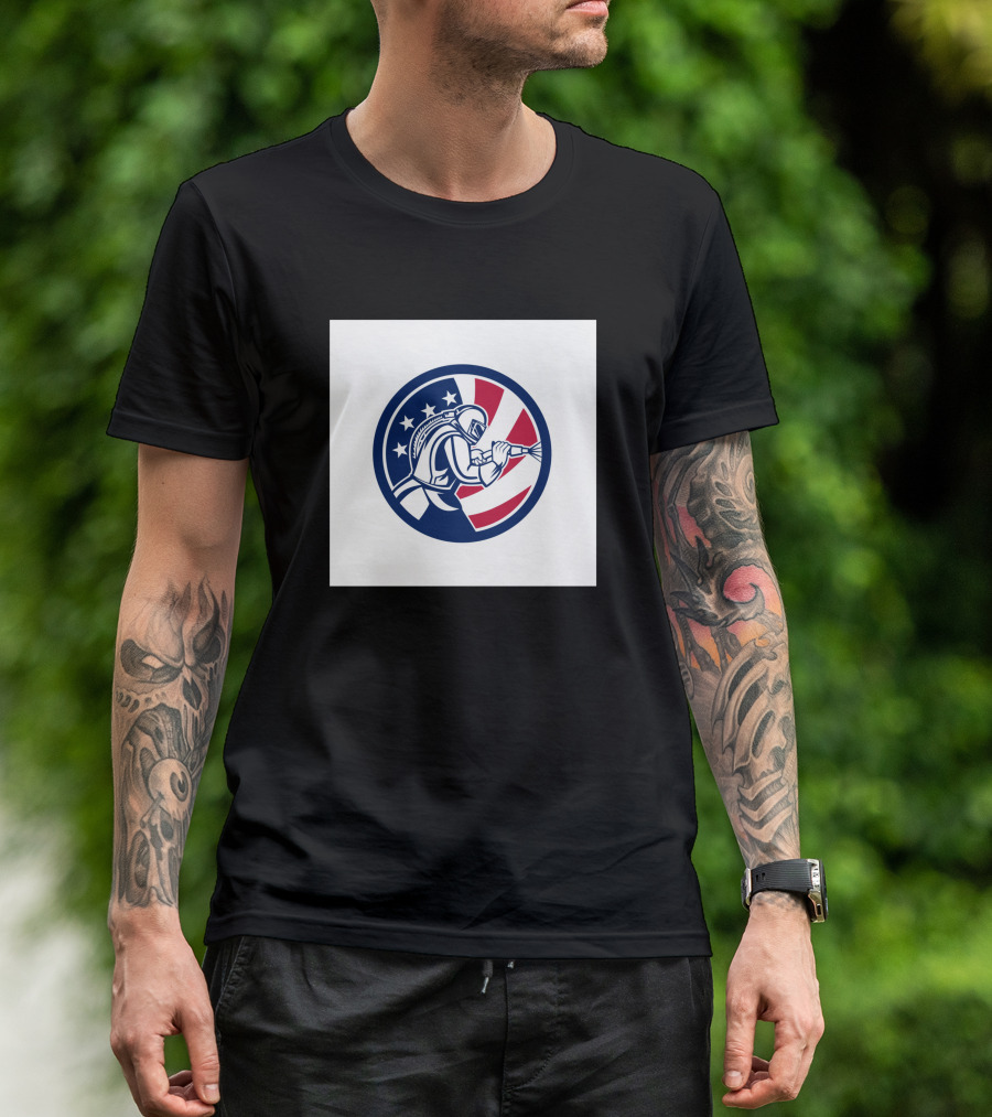 American Sandblaster Flag Circle Usa Abrasive Blasting T-Shirt