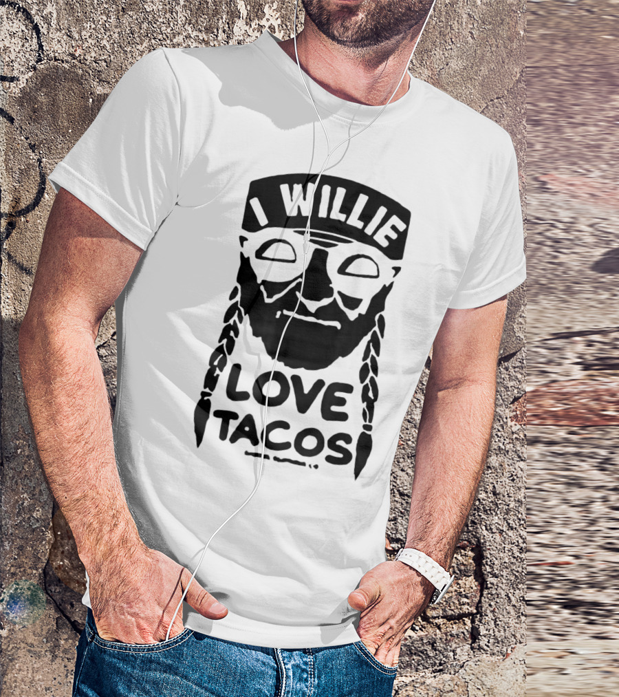 I Willie Love Tacos Face With Braided Hair T-Shirt