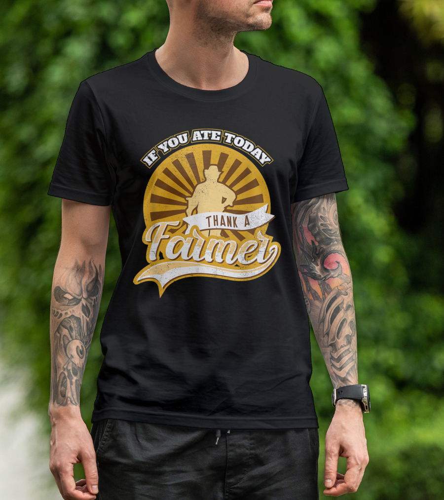 If You Ate Today Thank A Farmer Vintage Sunrise Local T-Shirt