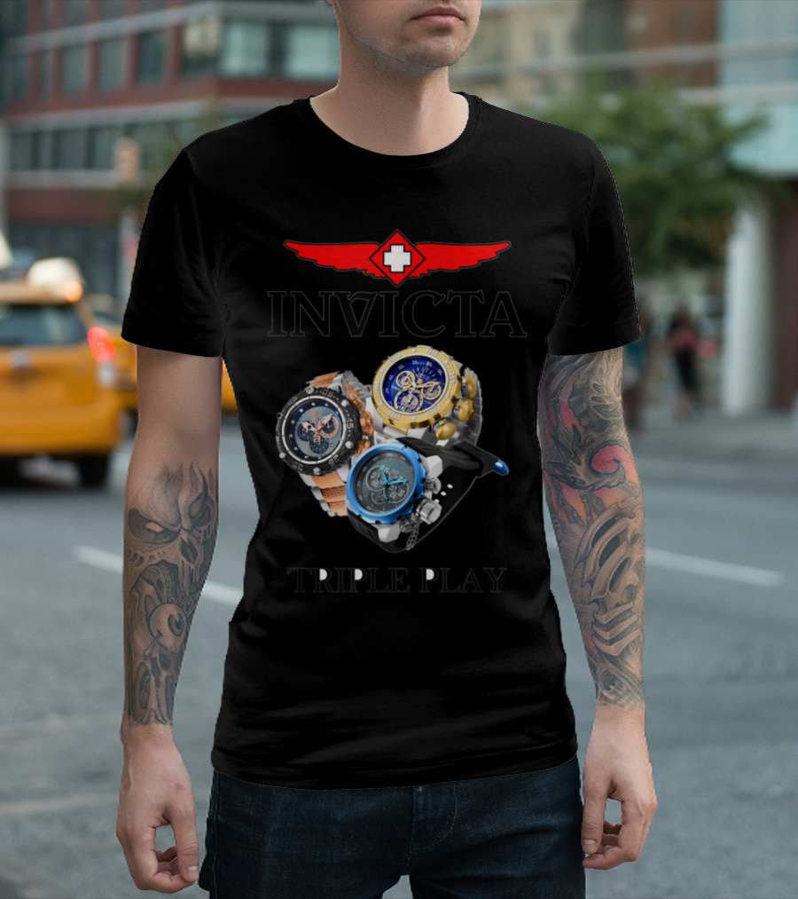Invicta Triple Play Swiss-Inspired Luxurious Watch Collection T-Shirt