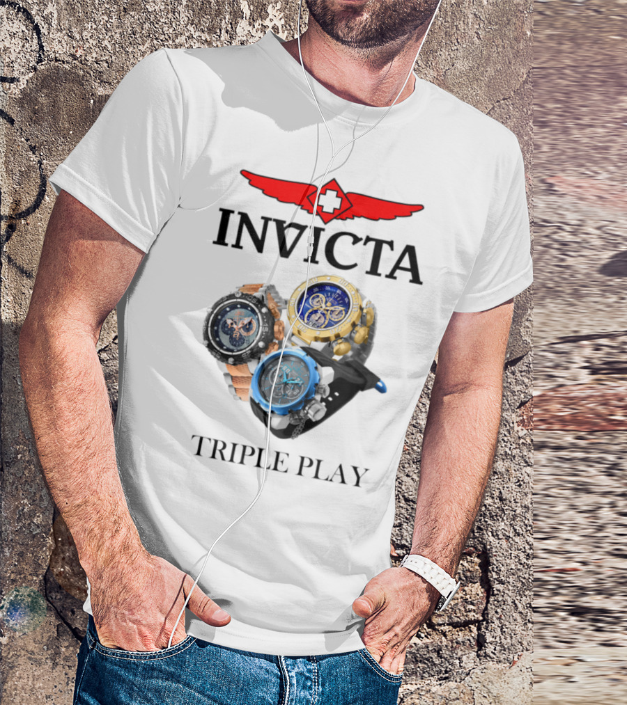 Invicta Triple Play Swiss-Inspired Luxurious Watch Collection T-Shirt