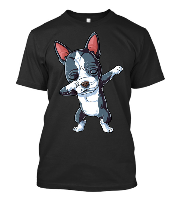 Dabbing Boston Terrier Boys Kids Dog Lover Dab T-Shirt