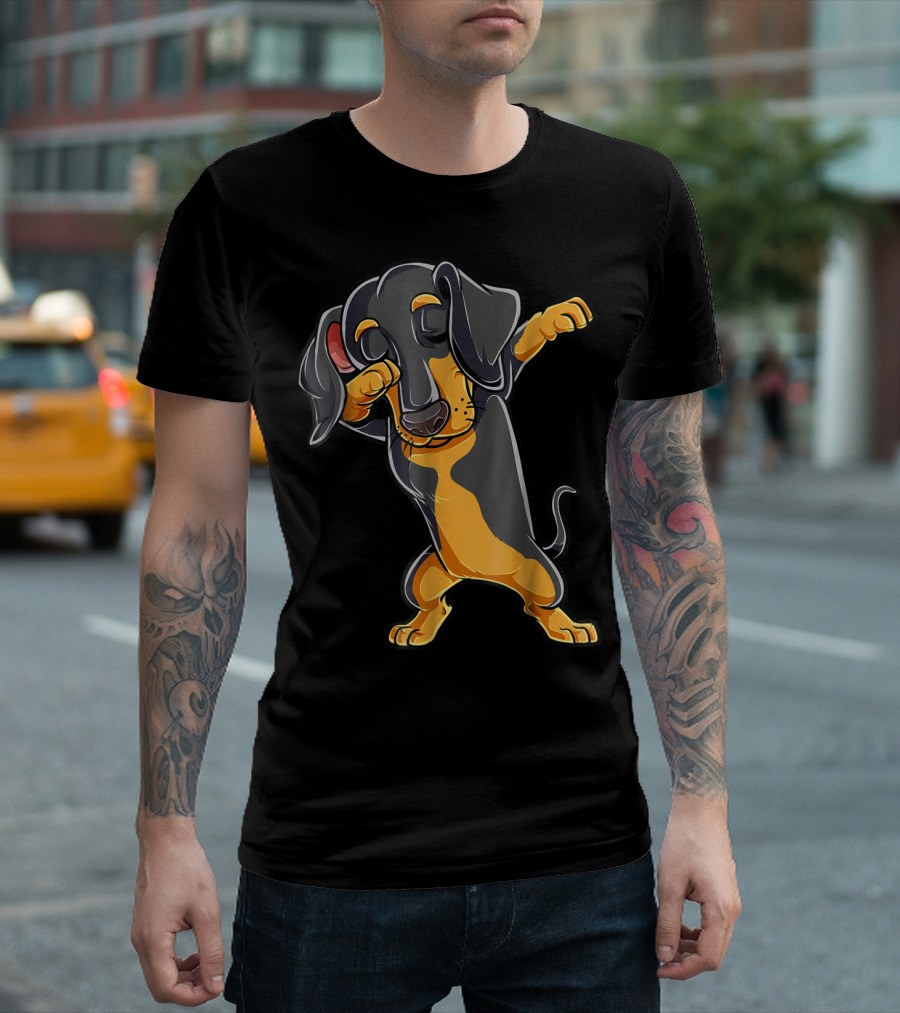 Dabbing Dachshund Puppy Lovers Dab Dance Boys T-Shirt