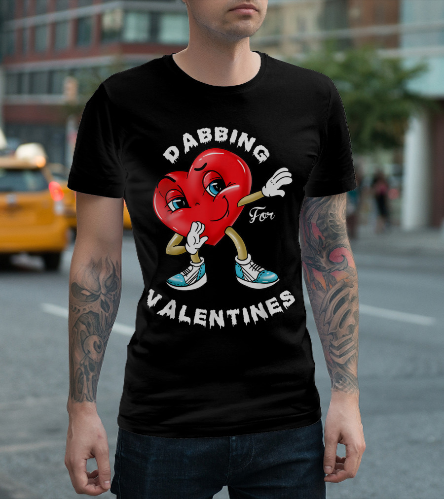 Dabbing for Valentines Heart Day Girlfriend T-Shirt