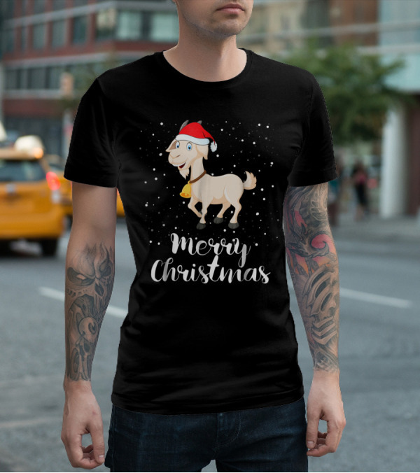 Merry Christmas Goat Funny Matching Family Holiday Group T-Shirt