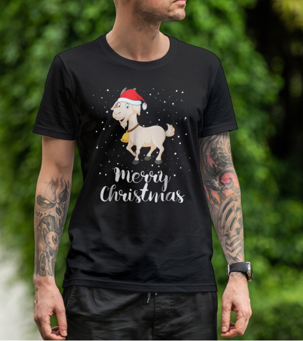 Merry Christmas Goat Funny Matching Family Holiday Group T-Shirt