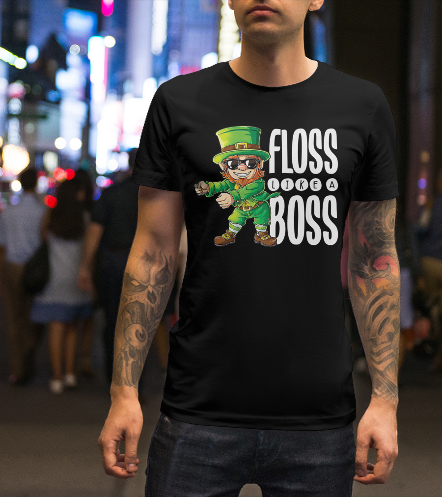 Floss Like A Boss Leprechaun St Patricks Day Boys2 T-Shirt