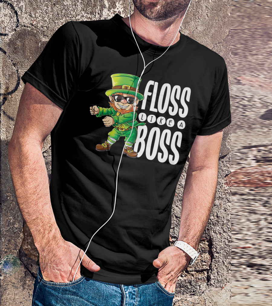 Floss Like A Boss Leprechaun St Patricks Day Boys2 T-Shirt