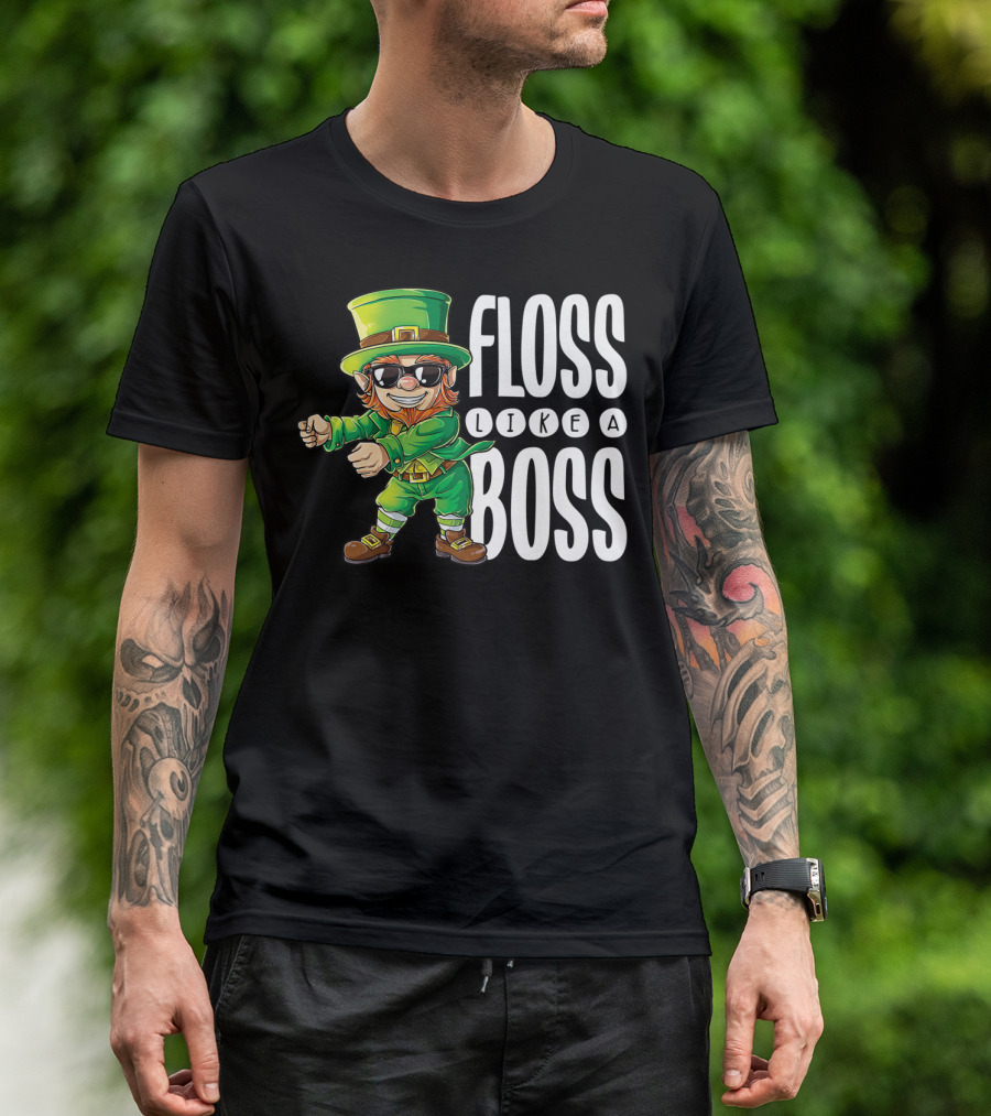 Floss Like A Boss Leprechaun St Patricks Day Boys2 T-Shirt