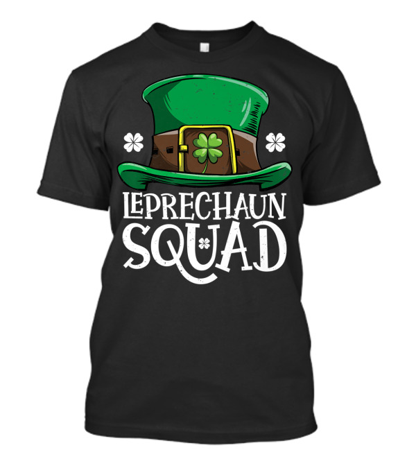 Leprechaun Squad St Patricks Day Costume12 Green Hat Clover Shamrock T-Shirt