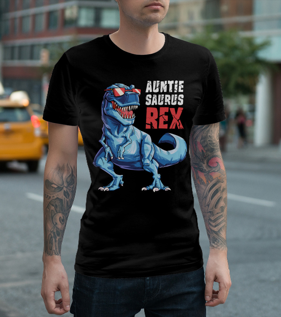Auntiesaurus Rex Auntie Saurus Dinosaur Women Aunt10 T-Shirt