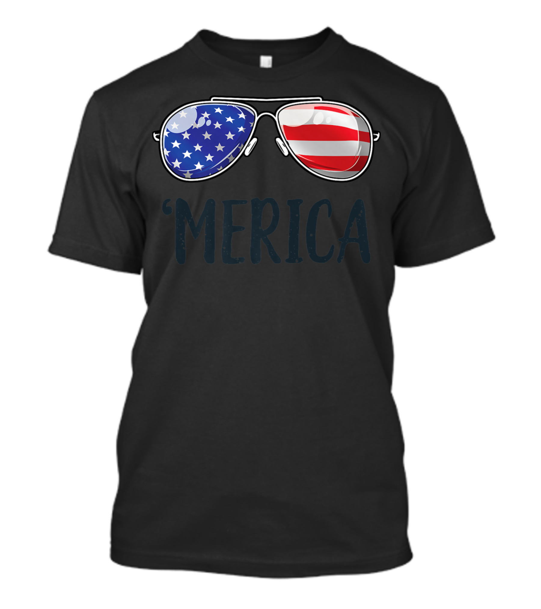 'Merica Sunglasses 4th Of July Stars And Stripes Uncle Sam16 T-Shirt