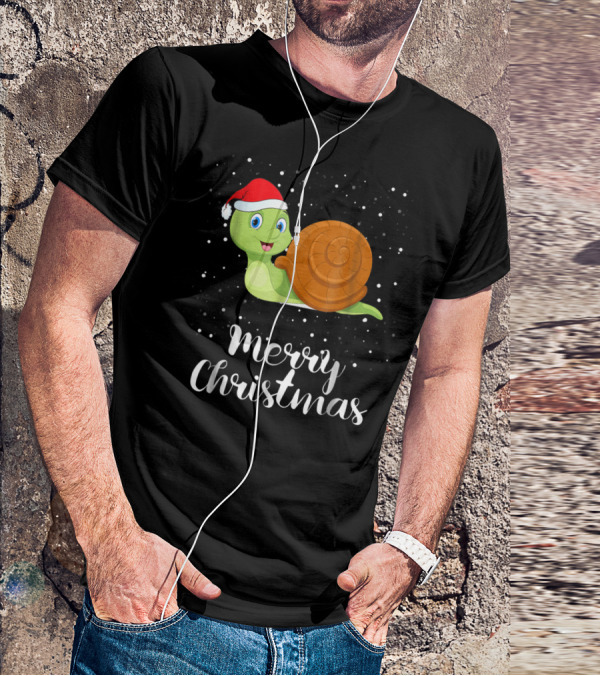 Merry Christmas Snail Funny Matching Family Group T-Shirt