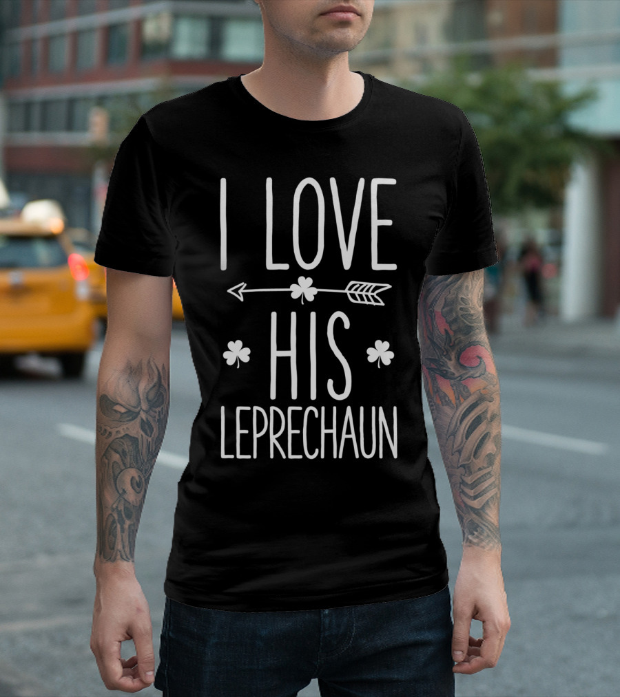 I Love His Leprechaun St Patricks Day Matching Couple T-Shirt
