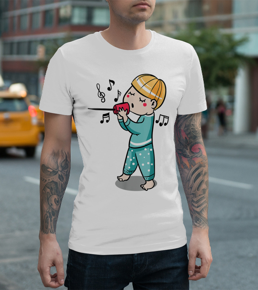 Valentines Couples Boy Her Him Girls Singing Music Notes T-Shirt