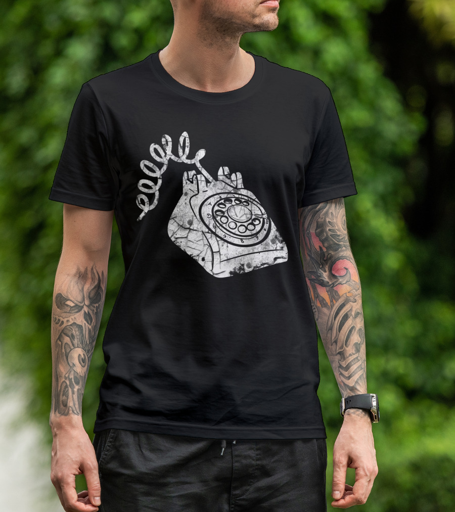 Vintage Phone Valentines Day Girls Boys Retro Rotary Telephone T-Shirt