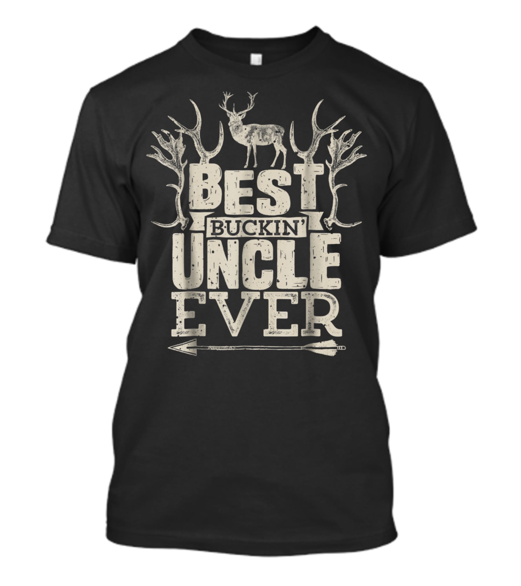 Best Buckin Uncle Ever Antlers Deer Hunting Hunter Bucking T-Shirt