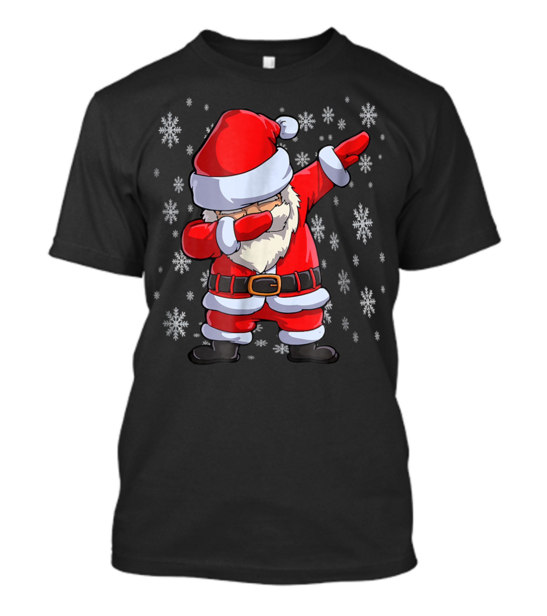 Christmas Santa Funny Dabbing Santa Boys Girls Snowflakes T-Shirt