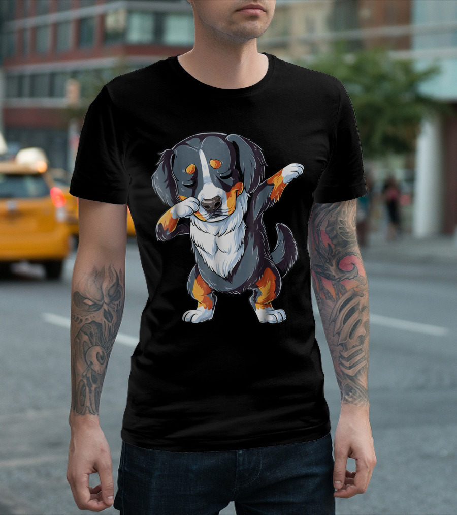 Dabbing Bernese Mountain Dog Kids Dab 14 T-Shirt