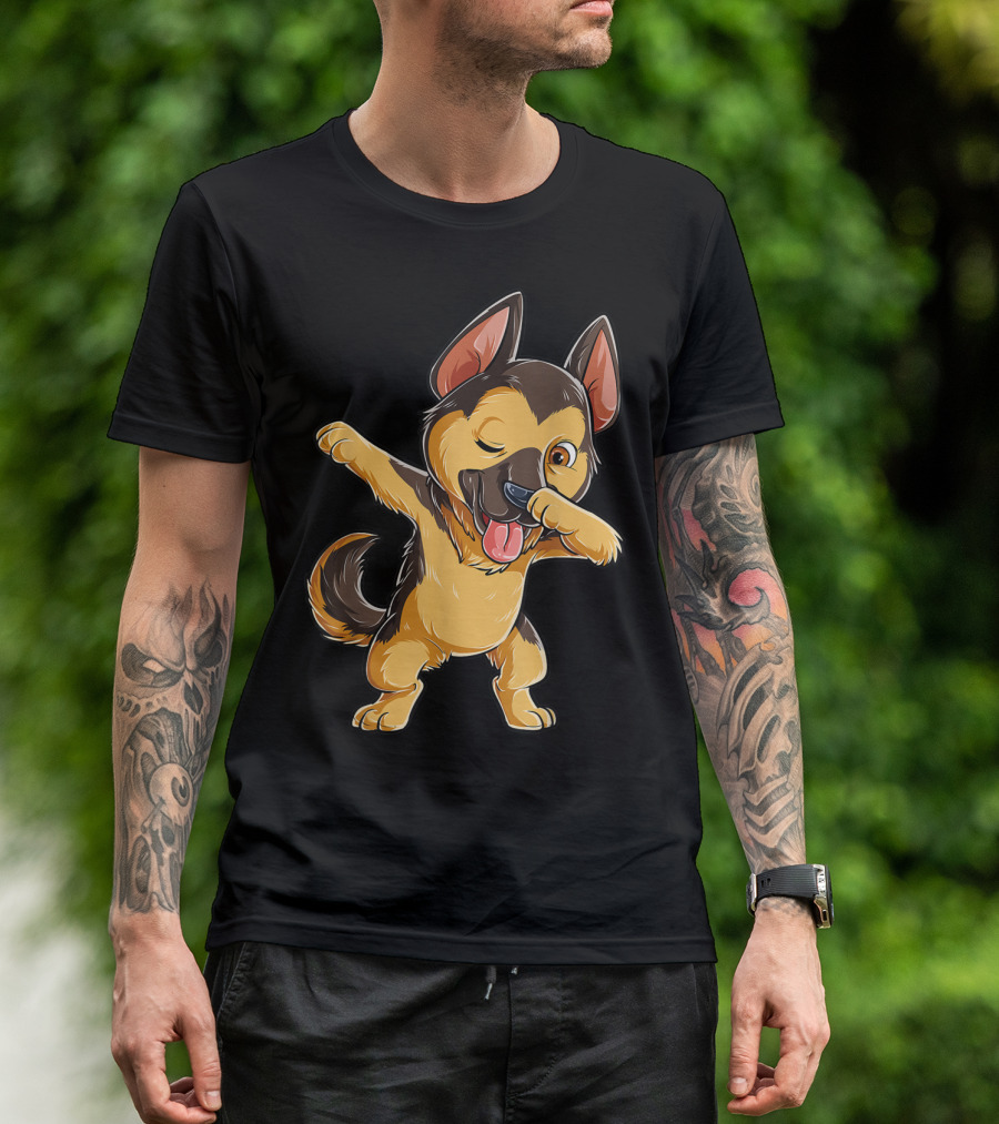 Dabbing German Shepherd Puppy Dance Boys Lover16 T-Shirt