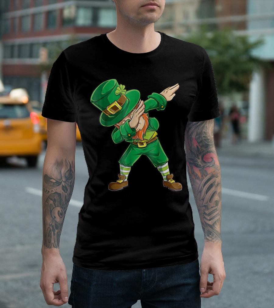 Dabbing Leprechaun St Patricks Day Boys Dab20 Dance Pose T-Shirt