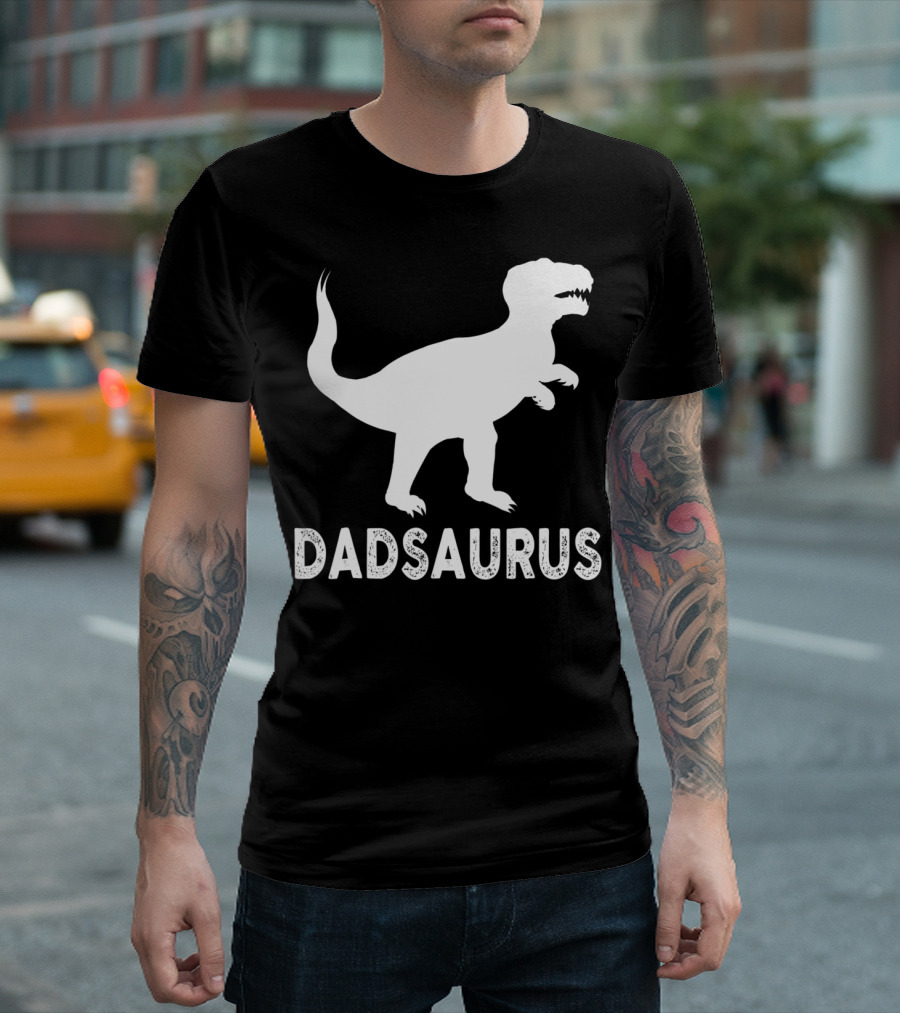 Dadsaurus Dad Dinosaur Men Daddy65 T-Rex T-Shirt