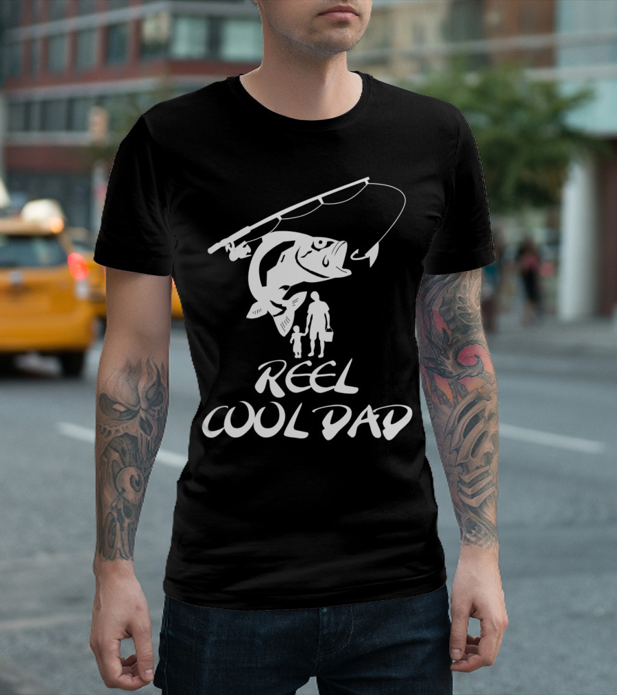 Father And Son Fishing Reel Cool Dad T-Shirt