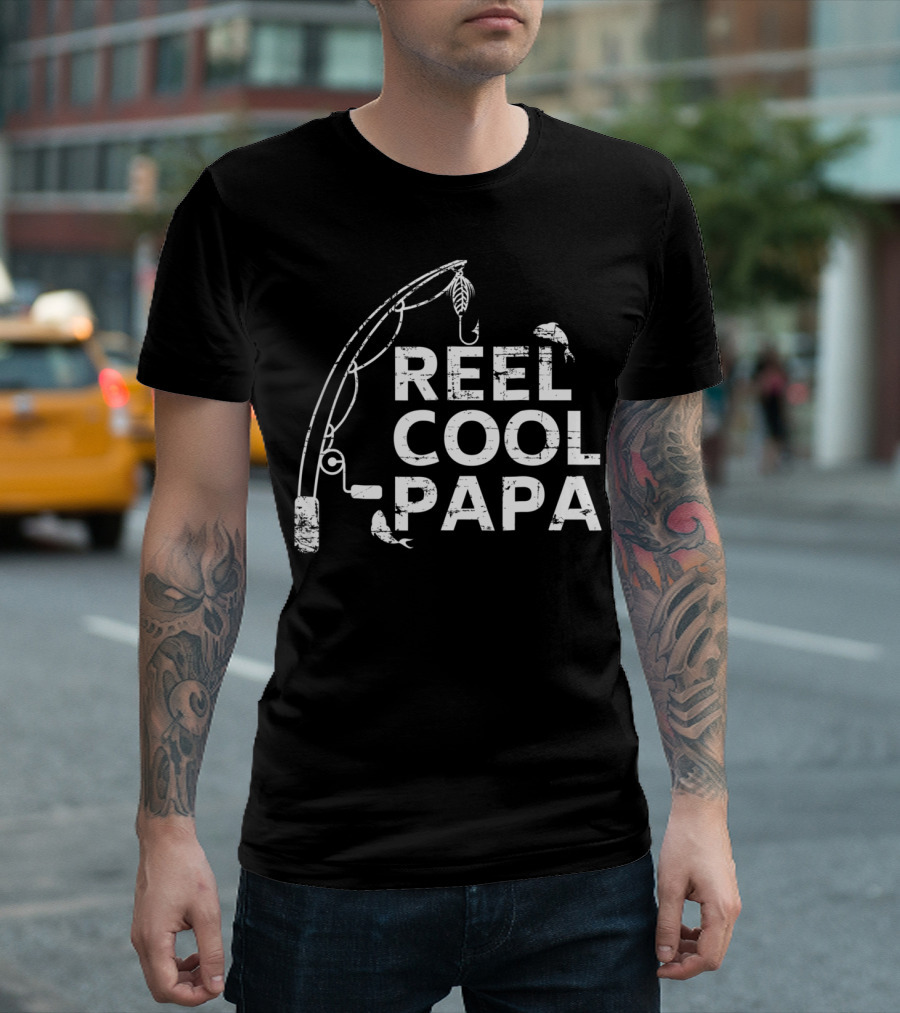 Fishing Dad Reel Cool Papa Vintage69 Classic Angler T-Shirt