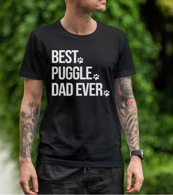 Best Puggle Dad Ever Paws T-Shirt