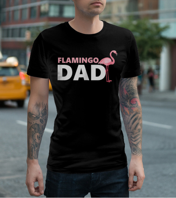 FLAMINGO DAD Mens Tropical Papa T-Shirt