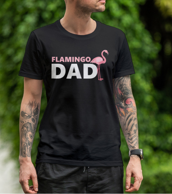 FLAMINGO DAD Mens Tropical Papa T-Shirt