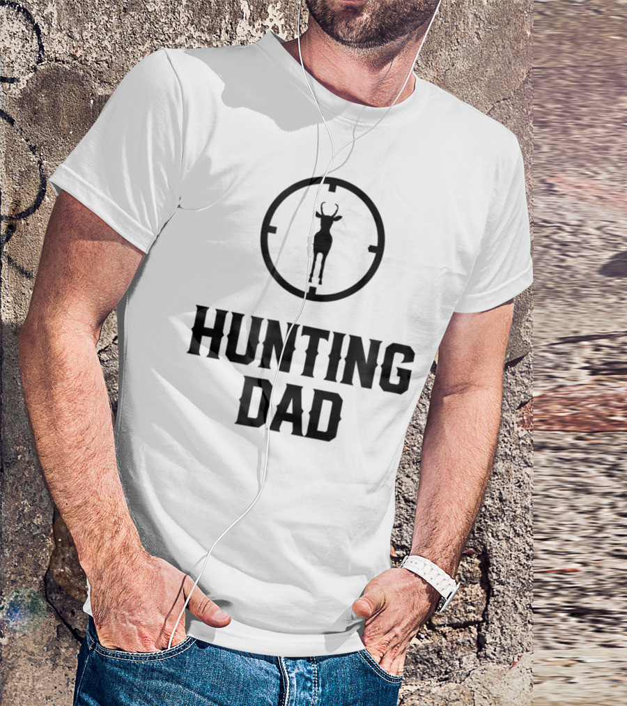 Hunting Dad Deer Silhouette Target Men's T-Shirt