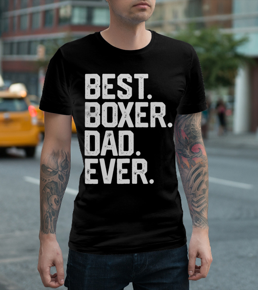 Best Boxer Dad Ever Mens Funny Dog Love Christmas22 T-Shirt