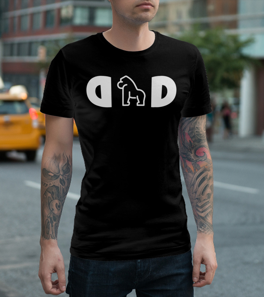 Mens Gorilla Dad Funny Husband T-Shirt