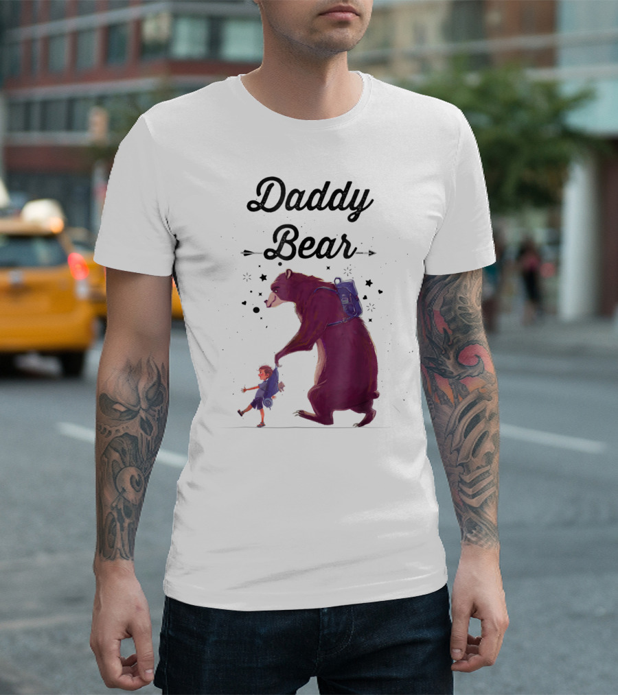 Daddy Bear Camping Papa Mens Dad Father T-Shirt
