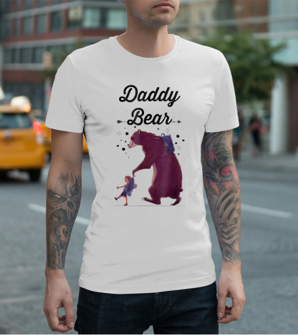 Daddy Bear Camping Papa Mens Dad Father T-Shirt